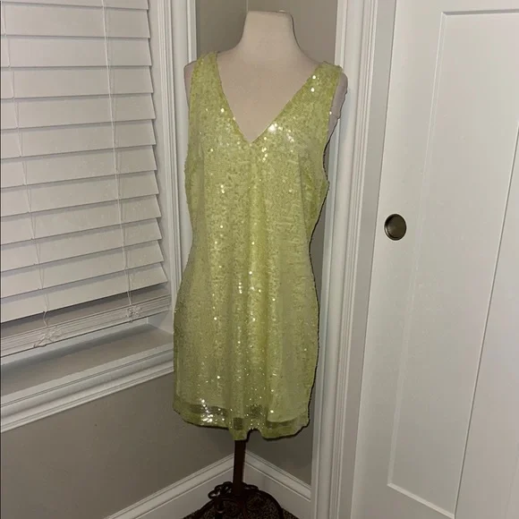 a new day | Dresses | A New Day Light Green Sequin Fabric Dress Size Small  New With Tags | Poshmark